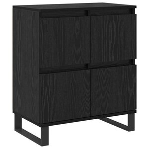 vidaXL Buffet Noir 60 x 35 x 70 cm Bois d'ingénierie