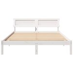 vidaXL Cadre de lit Blanc 140 x 200 cm Bois massif en pin