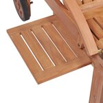 Vidaxl chaise longue bois de teck solide