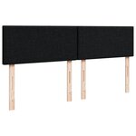 vidaXL Sommier à lattes de lit avec matelas Noir 200x200 cm Tissu