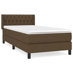vidaXL Sommier à lattes de lit avec matelas Marron foncé 90x190 cm