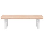 vidaXL Étagère de vasque murale acier et bois de chêne massif