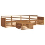 vidaXL Ensemble de canapés d'extérieur 5 Pièces Naturel