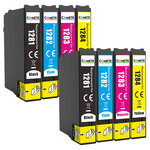 T1285 - 8 cartouches compatibles pour Epson T1285 - COMETE