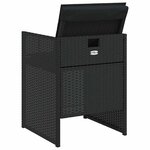 vidaXL Ensemble à manger de jardin coussins 5Pièces Noir Résine tressée