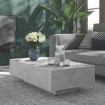 vidaXL Table basse gris béton 100x49 5x31 cm bois d'ingénierie