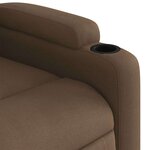 vidaXL Fauteuil de massage inclinable Marron Tissu