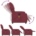 vidaXL Fauteuil de massage inclinable électrique Rouge bordeaux Tissu