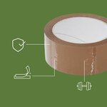 Pack and Move - Lot 12 rouleaux ruban adhésif marron pour emballage et déménagement - 66 m - Qualité Premium