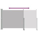 vidaXL Auvent latéral rétractable de patio 140 x 300 cm Gris
