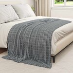 vidaXL Couvertures à jeter 6 Pièces Gris foncé 200 x 150 cm Toison