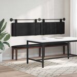 vidaXL Tête de lit suspendue Noir Tissu
