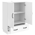 vidaXL Buffet Blanc brillant 66 x 34 5 x 92 cm Bois d'ingénierie