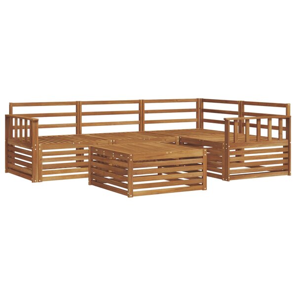 vidaXL Ensemble de canapés d'extérieur 5 pc Naturel