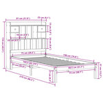 vidaXL Lit bibliothèque sans matelas cire marron 75x190 cm pin massif