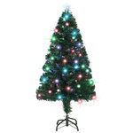 vidaXL Arbre de Noël pré-éclairé avec support et LED 120 cm fibre optique