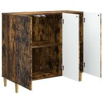 vidaXL Buffet Chêne fumé 89 x 34 5 x 80 cm Bois d'ingénierie