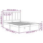 vidaXL Cadre de lit Bois de pin massif 160x200 cm