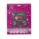 Kit carte broderie diamant 18x18cm Paresseux