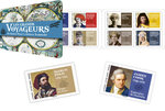 Carnet de 12 timbres - Les grands voyageurs - Lettre Verte