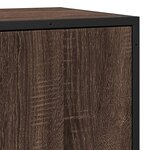 vidaXL Buffet chêne marron 35 5x35x76 cm bois d'ingénierie et métal
