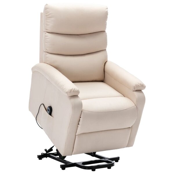 vidaXL Fauteuil Crème Tissu