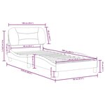 vidaXL Cadre de lit sans matelas Hvar cappuccino 90x200 cm similicuir