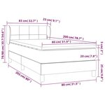 vidaXL Sommier à lattes de lit et matelas Bleu foncé 80x200 cm Velours