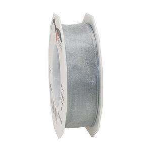 Organza four seasons 25-m-rouleau 25 mm argent laitonné