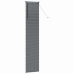 vidaXL Store de Fenêtre avec des rideaux Manuel Gris foncé Aluminium