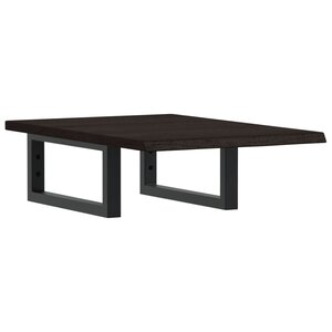 vidaXL Étagère de vasque murale acier et bois de chêne massif