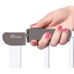 Barrière de sécurité montée par pression - 61-67 x 76 cm - Double verrouillage - Blanc