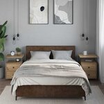 vidaXL Tables de chevet 2 Pièces chêne artisanal bois d'ingénierie