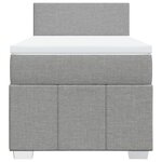 vidaXL Sommier à lattes de lit et matelas Gris clair 90x190 cm Tissu