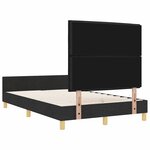 vidaXL Cadre de lit avec tête de lit Noir 120 x 190 cm tissu