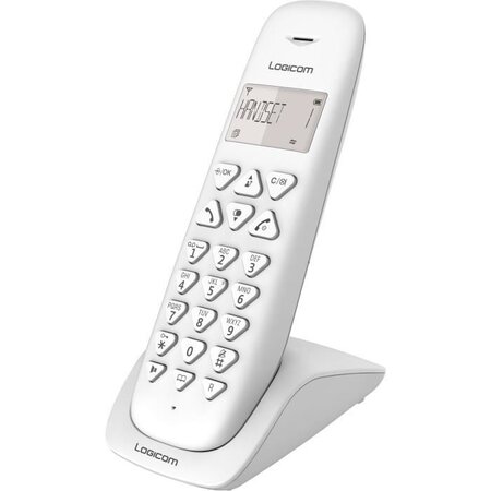 LOGICOM Téléphone sans fil VEGA 150 SOLO Blanc sans répondeur