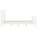 vidaXL Cadre de lit sans matelas blanc 160x200 cm bois de pin massif