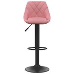 vidaXL Tabourets de bar lot de 2 rose velours