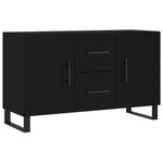 vidaXL Buffet noir 100x36x60 cm bois d'ingénierie