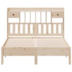 vidaXL Lit bibliothèque sans matelas 160x200 cm bois massif de pin