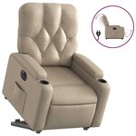 vidaXL Fauteuil inclinable électrique cappuccino similicuir