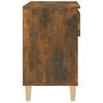 vidaXL Armoire à chaussures Chêne fumé 70x36x60 cm Bois d'ingénierie