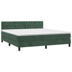 vidaXL Sommier à lattes de lit et matelas Vert foncé 180x200cm Velours