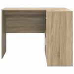 vidaXL Bureau d'angle avec tiroir 2 Pièces Chêne Sonoma 102 x 50 x 75 cm