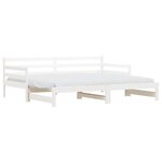vidaXL Lit de jour et lit gigogne sans matelas 90x200 cm bois massif