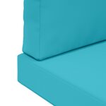 vidaXL Coussin de canapé d'extérieur 3 Pièces Turquoise Polyester