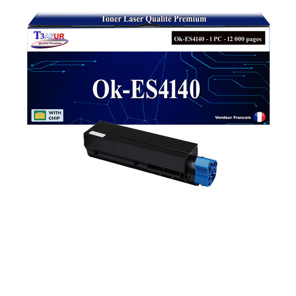 T3AZUR - Toner compatible avec Oki Executive ES4140  ES4160  ES4180