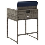 vidaXL Chaises de jardin avec coussins lot de 4 gris résine tressée
