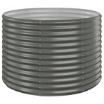 vidaXL Lit surélevé de jardin Acier enduit de poudre 100x100x68cm gris