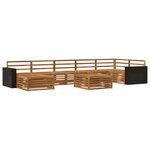 vidaXL Ensemble de canapés d'extérieur 8 Pièces Naturel